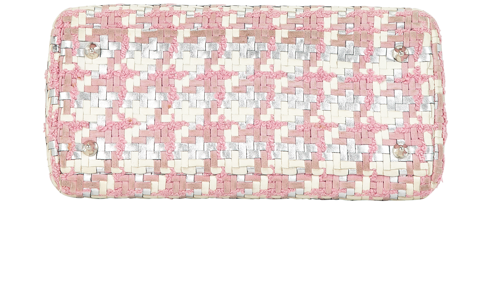 Medium Lady Dior, &pound;1,800, Handbags, Cream/Pink, Tweed, Top view